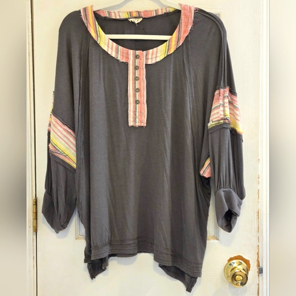 POL NWOT Womens Long Sleeve Oversized Top Medium - Picture 2 of 9